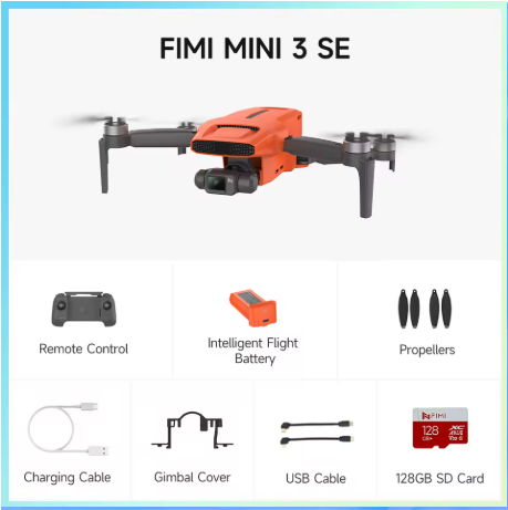 Dron FIMI MINI 3 SE Gimbal de 3 ejes 4K 30fps 9km rango 245g